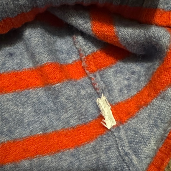 J Crew Sweater-Sz L-Tipped Turtle Neck-River/Sunset Striped-Merino/Alpaca/Poly - Picture 15 of 16